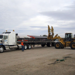 PIPES LOADED ON TRAILER